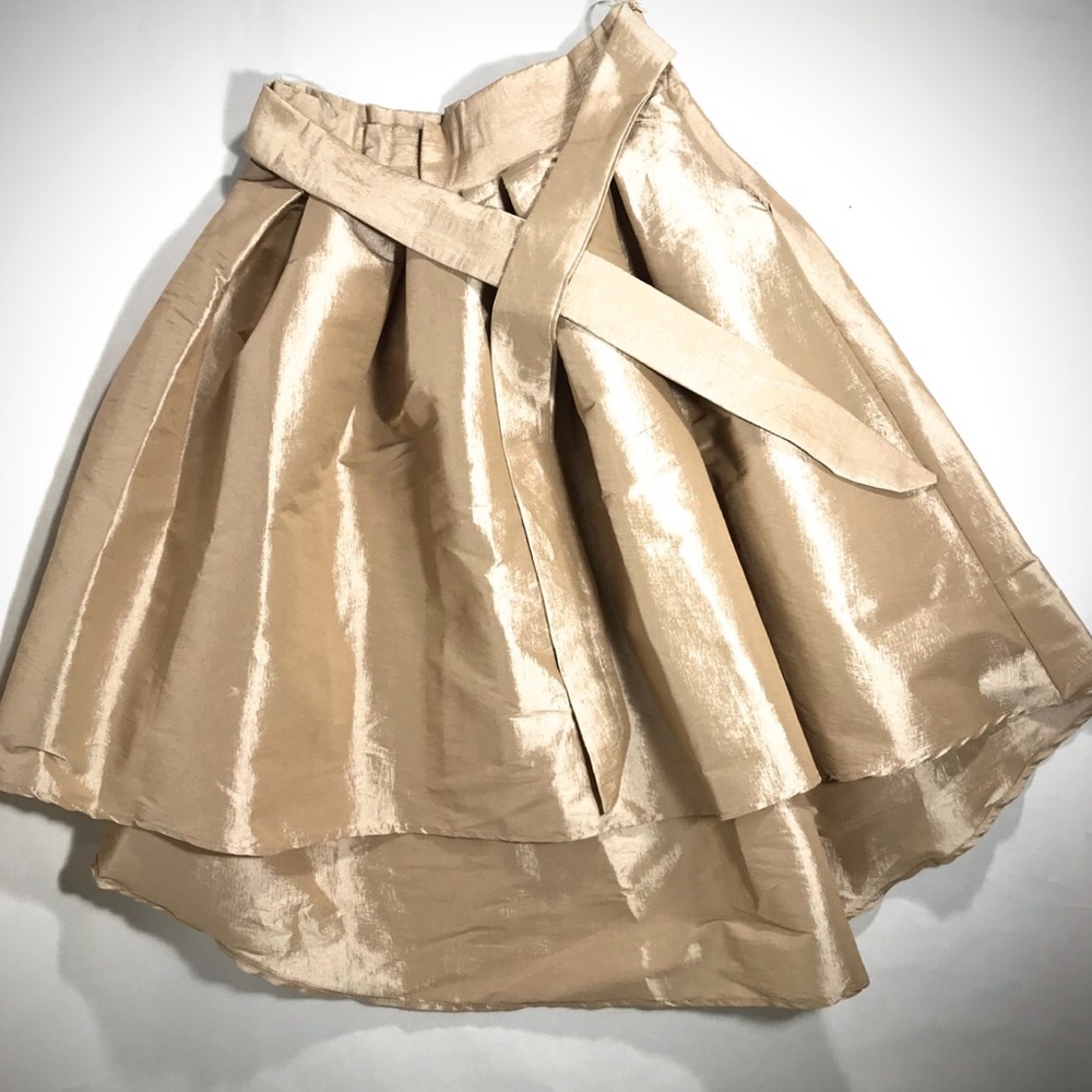 Papermoon champagne taffeta balloon skirt